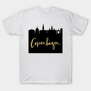 COPENHAGEN DENMARK DESIGNER SILHOUETTE SKYLINE ART T-Shirt